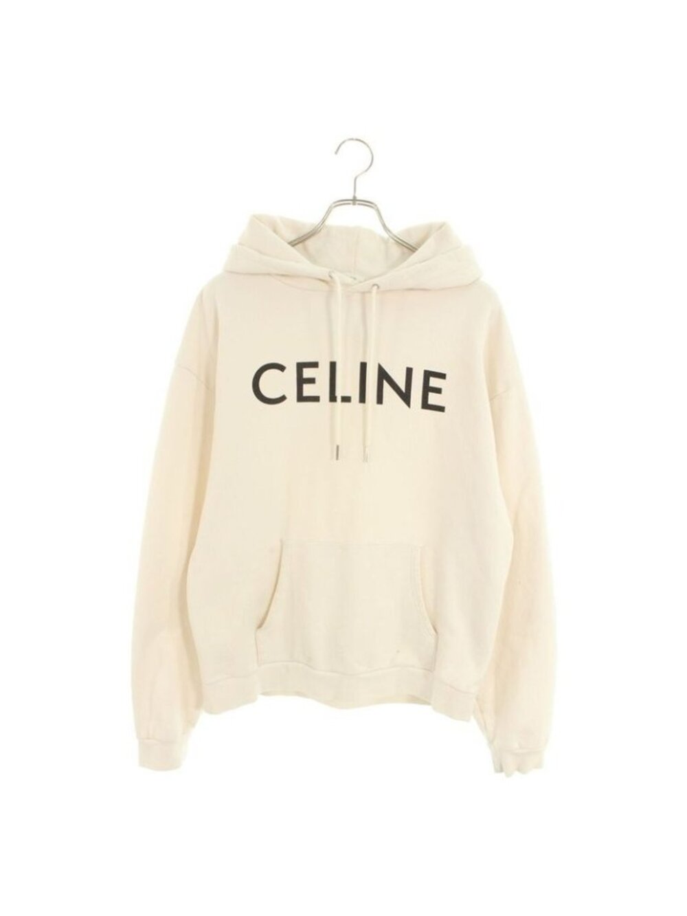 Celine 2 Q Logo Print Loose Hoodie XL